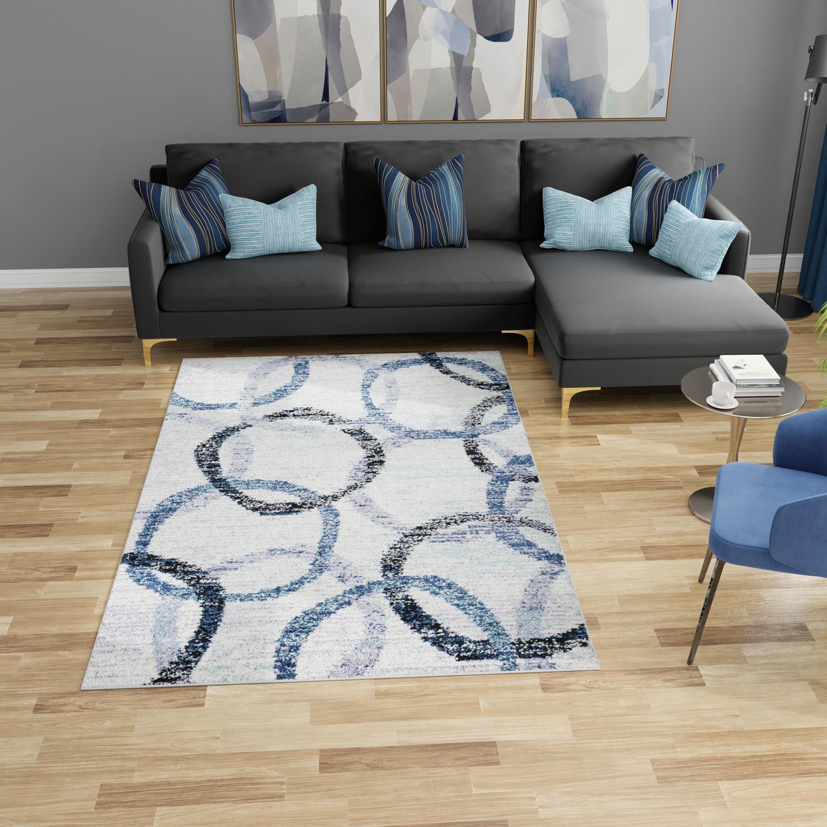 Santa Fe Trails Collection Area Rug -  Taos Rectangle Ivory  lifestyle 15