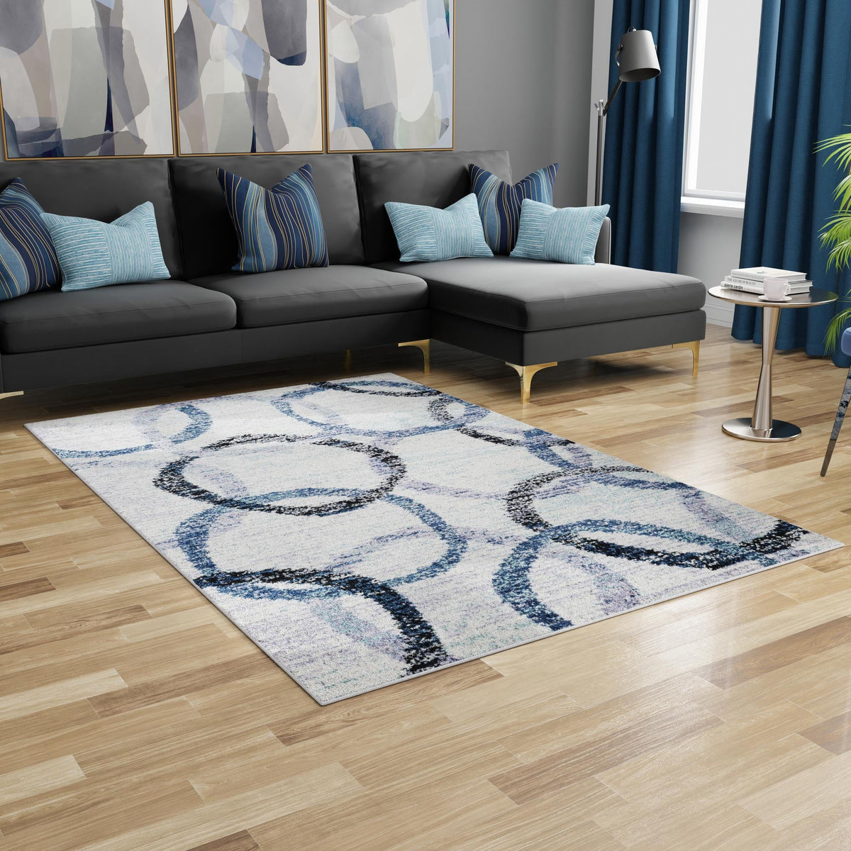 Santa Fe Trails Collection Area Rug -  Taos Rectangle Ivory  lifestyle 16