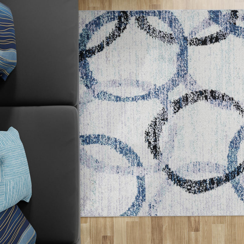 Santa Fe Trails Collection Area Rug -  Taos Rectangle Ivory  lifestyle 17