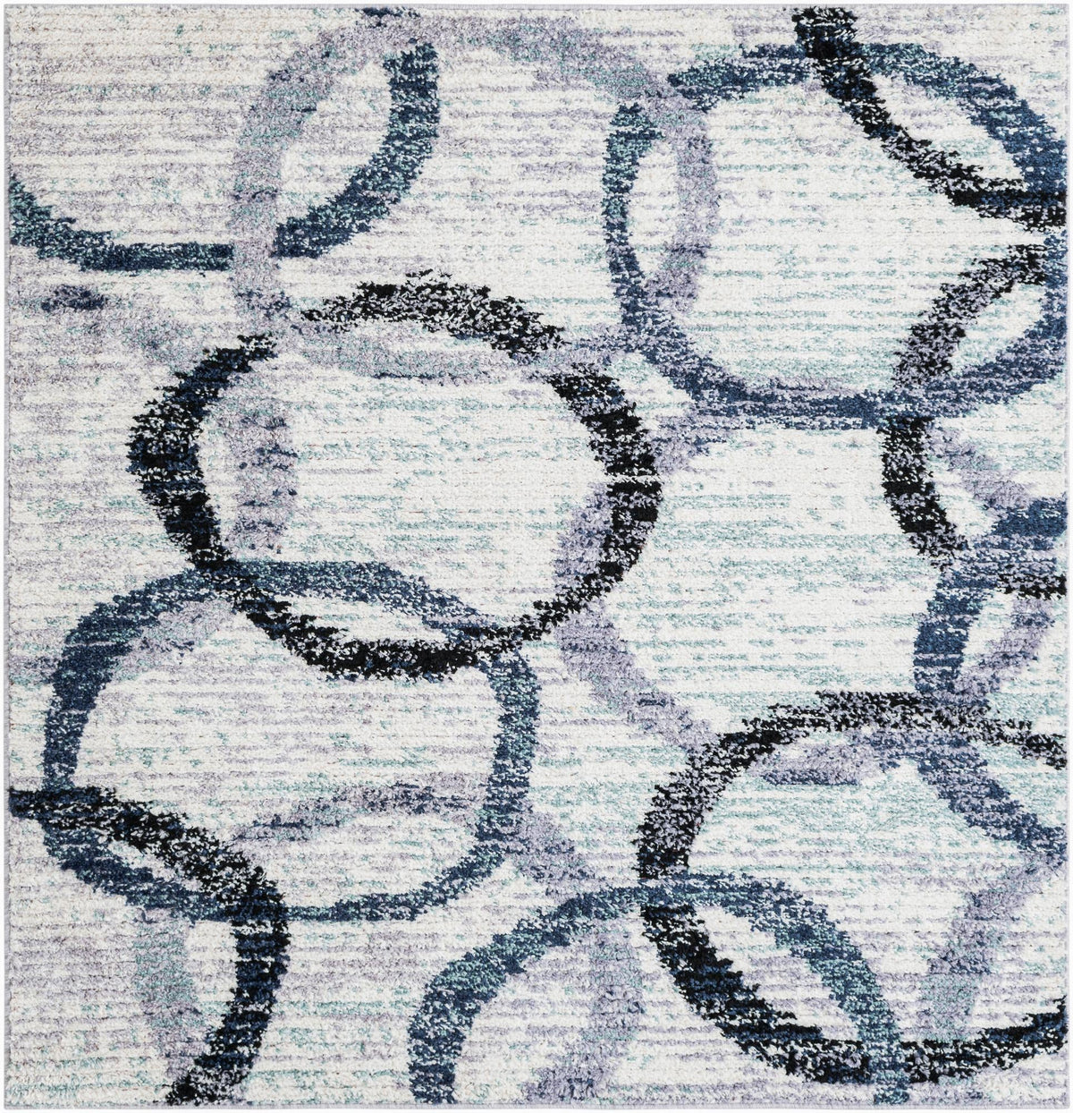 Santa Fe Trails Collection Area Rug -  Taos Square Ivory  lifestyle 19