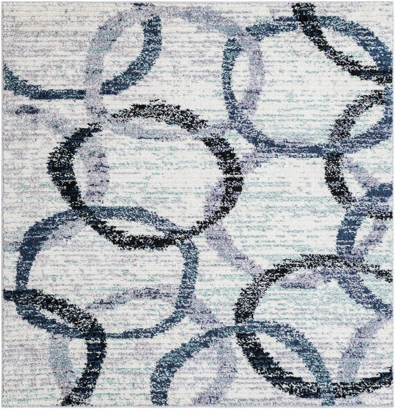 Santa Fe Trails Collection Area Rug -  Taos Square Ivory  lifestyle 19