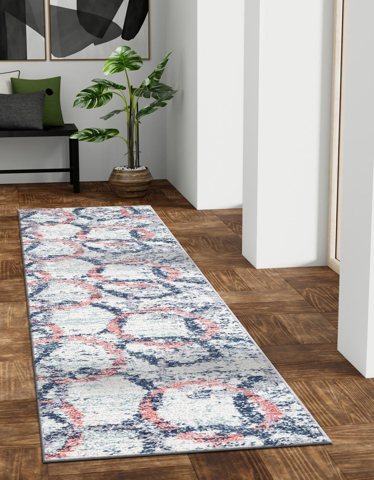 Santa Fe Trails Collection Area Rug -  Rio Runner Ivory  lifestyle 3