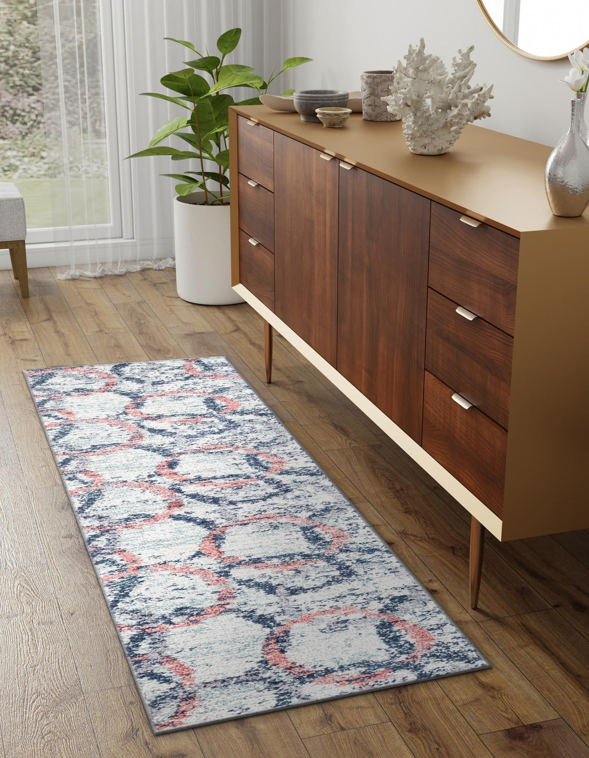 Santa Fe Trails Collection Area Rug -  Rio Runner Ivory  lifestyle 5