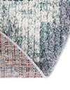 Santa Fe Trails Collection Area Rug -  Pueblo Round Blue and Gray  lifestyle 58