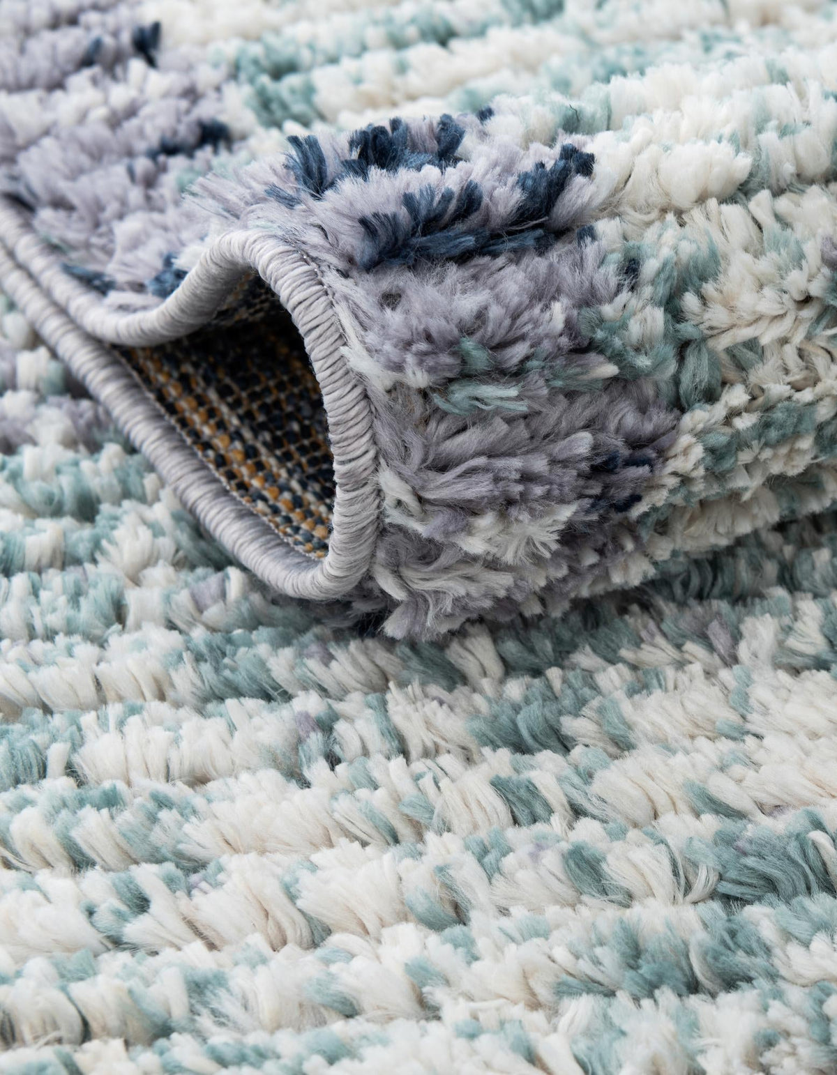 Santa Fe Trails Collection Area Rug -  Pueblo Rectangle Blue and Gray  lifestyle 6
