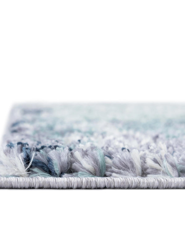 Santa Fe Trails Collection Area Rug -  Pueblo Rectangle Blue and Gray  lifestyle 7