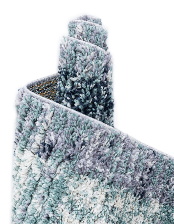 Santa Fe Trails Collection Area Rug -  Pueblo Rectangle Blue and Gray  lifestyle 11