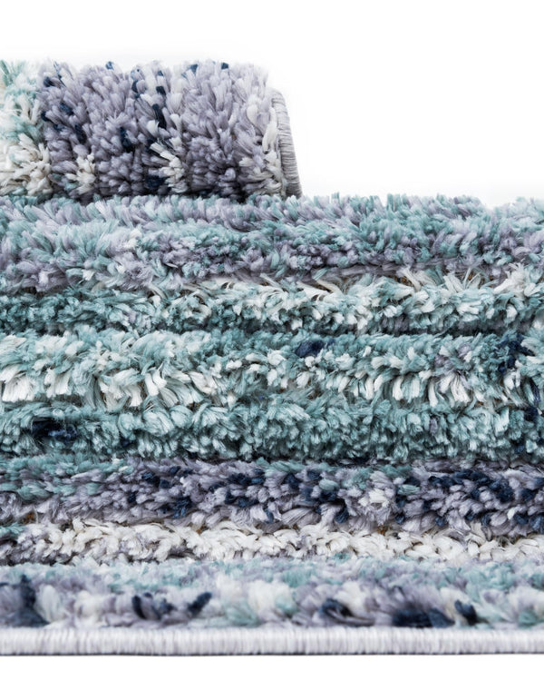 Santa Fe Trails Collection Area Rug -  Pueblo Rectangle Blue and Gray  lifestyle 14