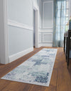 Santa Fe Trails Collection Area Rug -  Pueblo Runner Blue and Gray  lifestyle 26