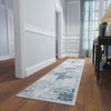 Santa Fe Trails Collection Area Rug -  Pueblo Runner Blue and Gray  lifestyle 84