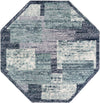 Santa Fe Trails Collection Area Rug -  Pueblo Octagon Blue and Gray  lifestyle 21