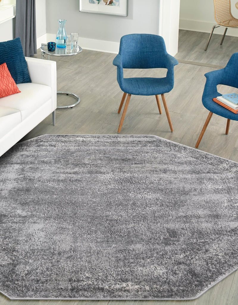Cascade Range Collection Area Rug -  Adams Octagon Gray  lifestyle 2