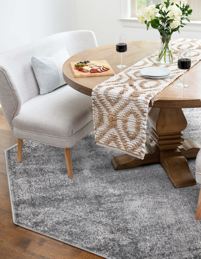 Cascade Range Collection Area Rug -  Adams Octagon Gray  lifestyle 3