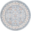 Savannah Elegance Collection Area Rug - Augusta (Aqua Blue) Round Aqua Blue  lifestyle 57