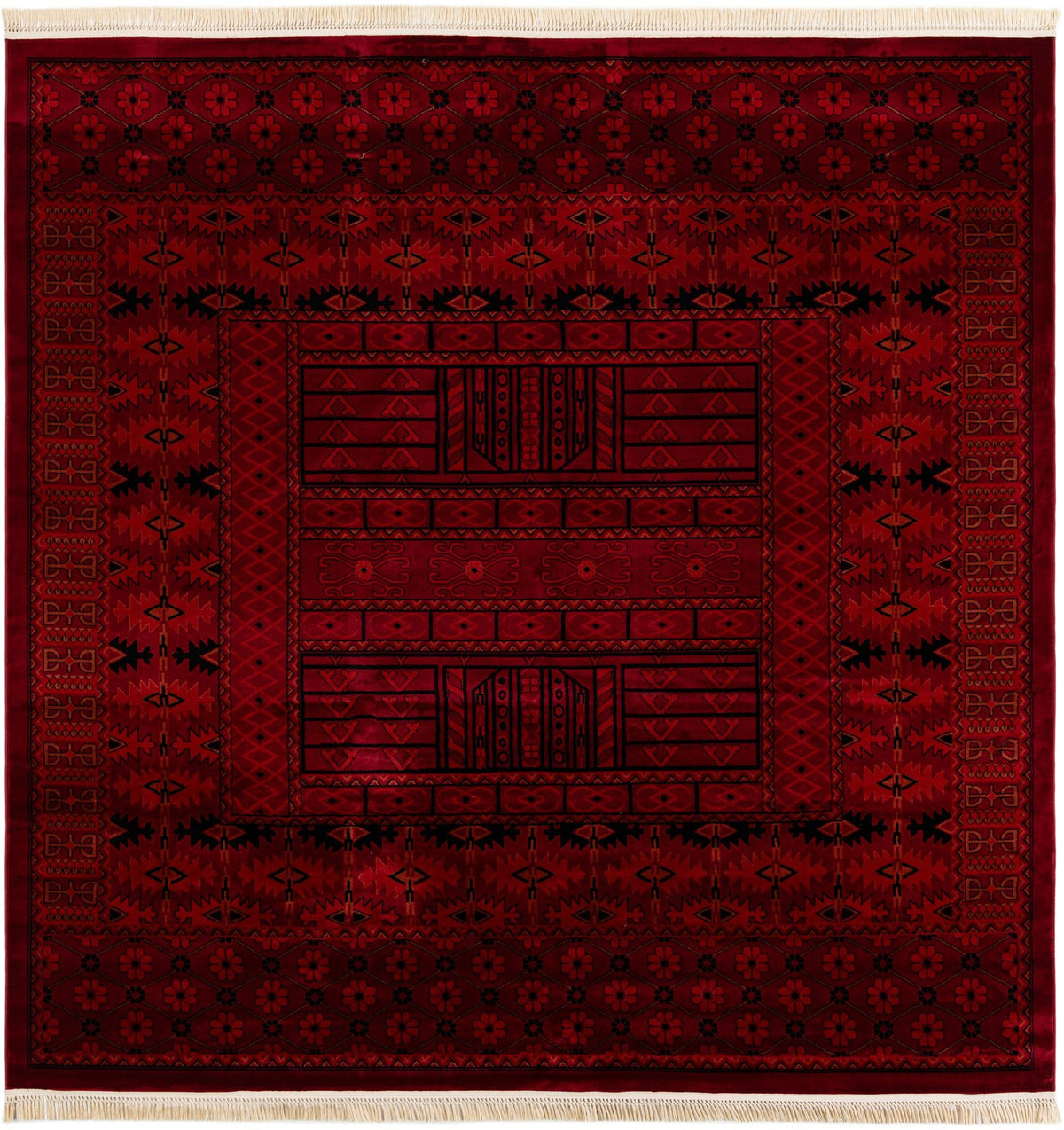 Samarkand Elegance Collection Area Rug -  Ark Square Red  lifestyle 16