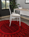 Samarkand Elegance Collection Area Rug -  Ark Round Red  lifestyle 43