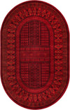 Samarkand Elegance Collection Area Rug -  Ark Oval Red  lifestyle 17