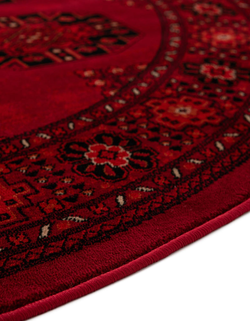 Samarkand Elegance Collection Area Rug -  Fergana Round Red  lifestyle 67