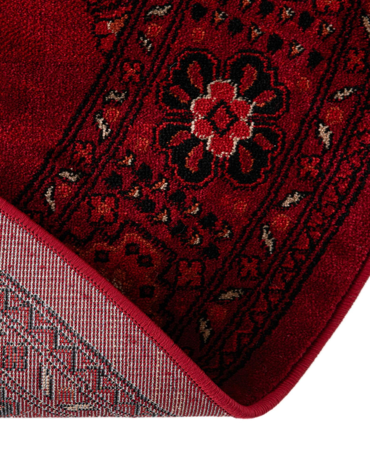 Samarkand Elegance Collection Area Rug -  Fergana Round Red  lifestyle 73