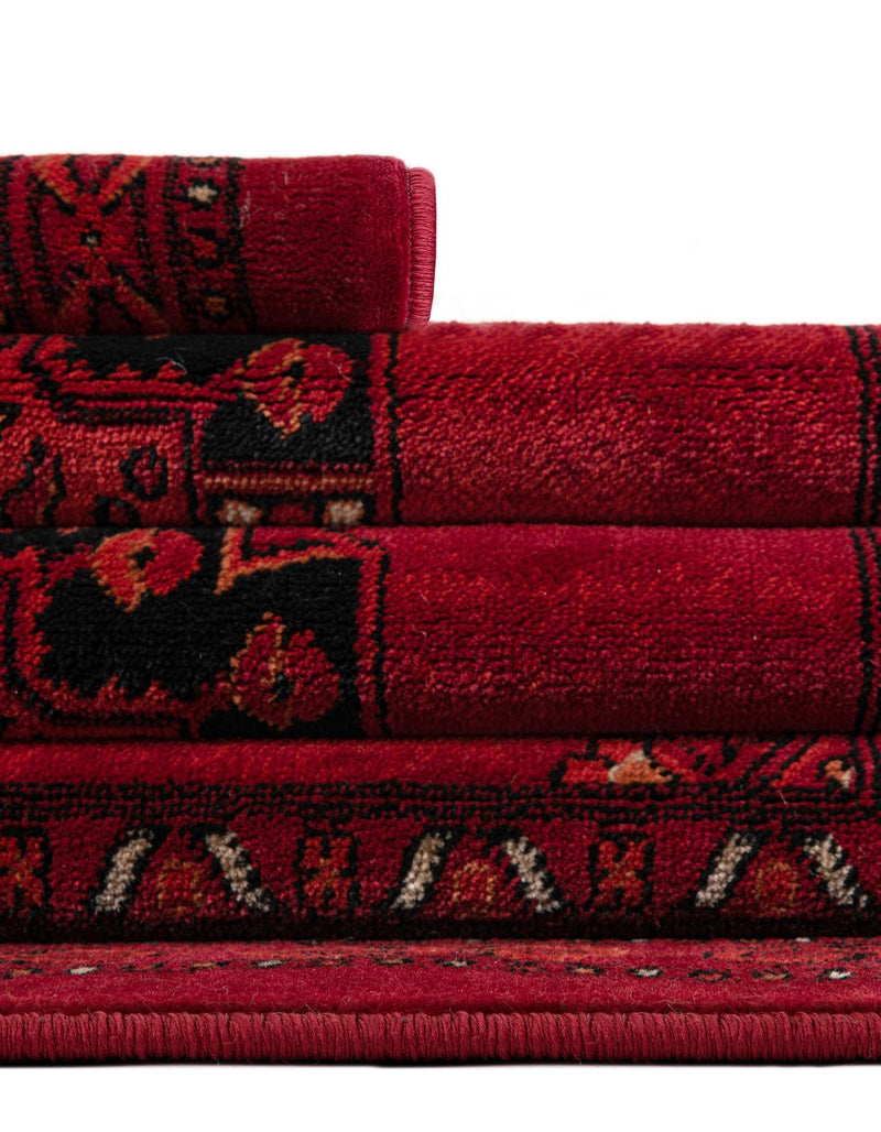 Samarkand Elegance Collection Area Rug -  Fergana Round Red  lifestyle 88