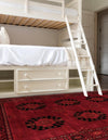 Samarkand Elegance Collection Area Rug -  Fergana Square Red  lifestyle 49