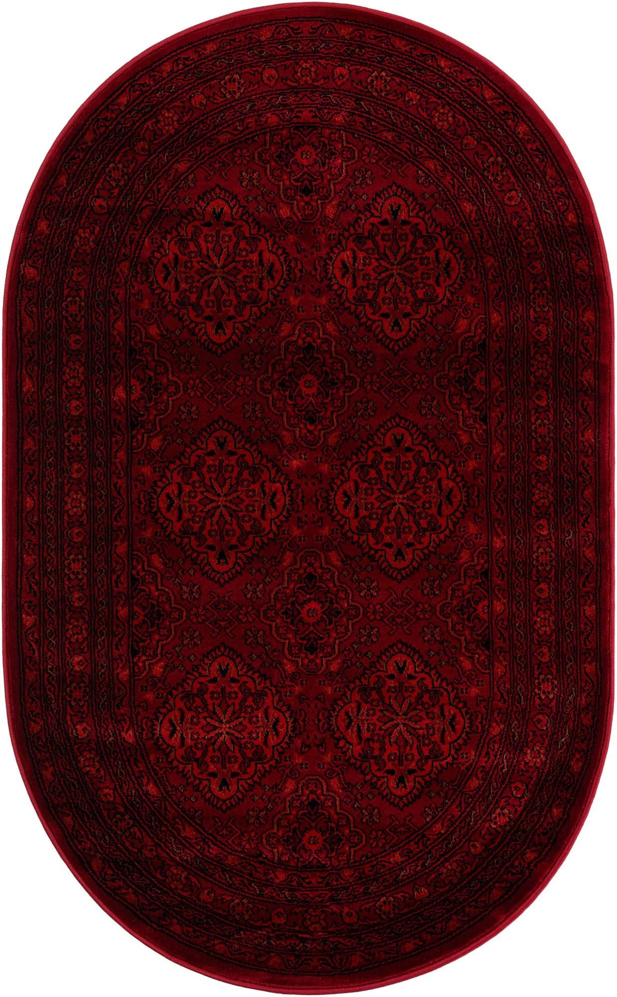 Samarkand Elegance Collection Area Rug -  Samanid Oval Red  lifestyle 19