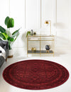 Samarkand Elegance Collection Area Rug -  Samanid Round Red  lifestyle 33