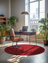Samarkand Elegance Collection Area Rug -  Samanid Round Red  lifestyle 53
