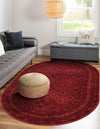 Samarkand Elegance Collection Area Rug -  Samanid Oval Red  lifestyle 55