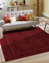 Samarkand Elegance Collection Area Rug -  Samanid Square Red  lifestyle 34