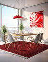 Samarkand Elegance Collection Area Rug -  Samanid Square Red  lifestyle 54