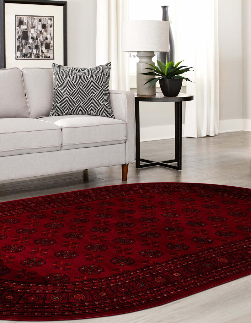 Samarkand Elegance Collection Area Rug -  Konye-Urgench Oval Red  lifestyle 43