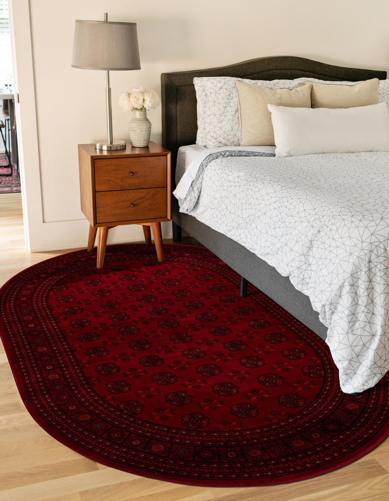 Samarkand Elegance Collection Area Rug -  Konye-Urgench Oval Red  lifestyle 51