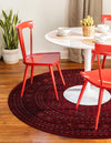 Samarkand Elegance Collection Area Rug -  Konye-Urgench Round Red  lifestyle 41