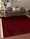 Samarkand Elegance Collection Area Rug -  Konye-Urgench Square Red  lifestyle 22