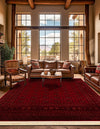 Samarkand Elegance Collection Area Rug -  Konye-Urgench Square Red  lifestyle 26