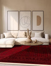 Samarkand Elegance Collection Area Rug -  Konye-Urgench Square Red  lifestyle 34