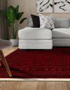 Samarkand Elegance Collection Area Rug -  Konye-Urgench Square Red  lifestyle 42