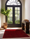 Samarkand Elegance Collection Area Rug -  Konye-Urgench Square Red  lifestyle 54