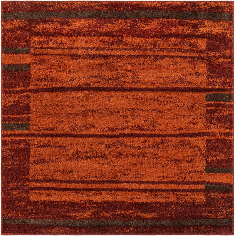 Autumn Meadow Collection Area Rug -  Nutmegwood Square Terracotta  lifestyle 59