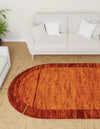 Autumn Meadow Collection Area Rug -  Nutmegwood Oval Terracotta  lifestyle 76