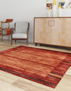 Autumn Meadow Collection Area Rug -  Nutmegwood Square Terracotta  lifestyle 71