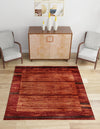 Autumn Meadow Collection Area Rug -  Nutmegwood Square Terracotta  lifestyle 77