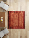 Autumn Meadow Collection Area Rug -  Nutmegwood Square Terracotta  lifestyle 143