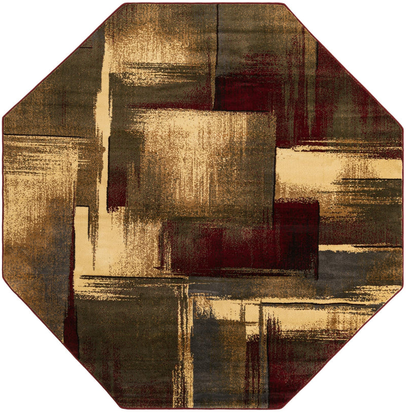 Bistro Lounge Collection Area Rug -  Doppio Octagon Multi  lifestyle 14