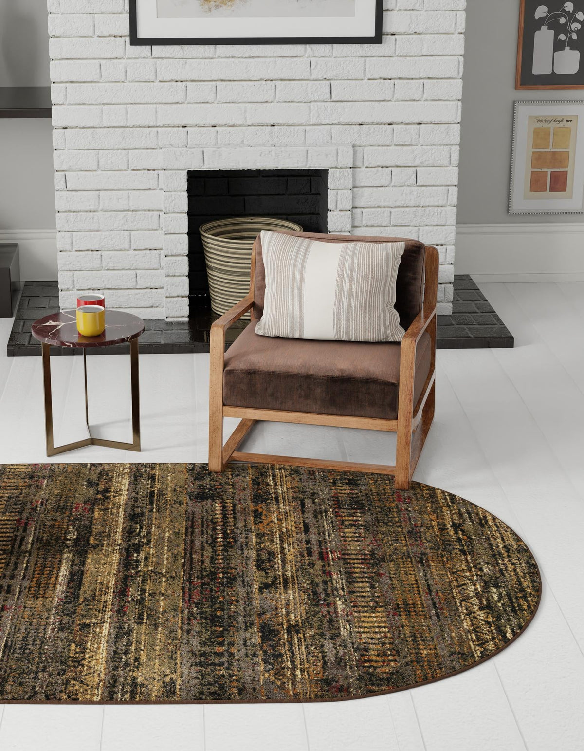 Neptune Elegance Collection Area Rug -  Nereid Oval Blue  lifestyle 77