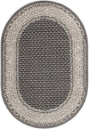 Soho Elegance Collection Area Rug -  Mercer (Gray) Oval Gray  lifestyle 60