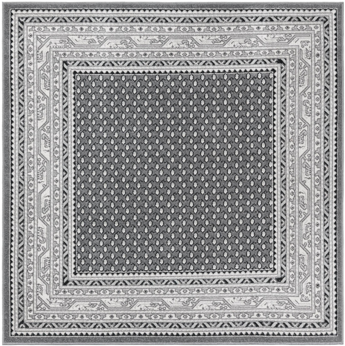 Soho Elegance Collection Area Rug -  Mercer (Gray) Square Gray  lifestyle 17