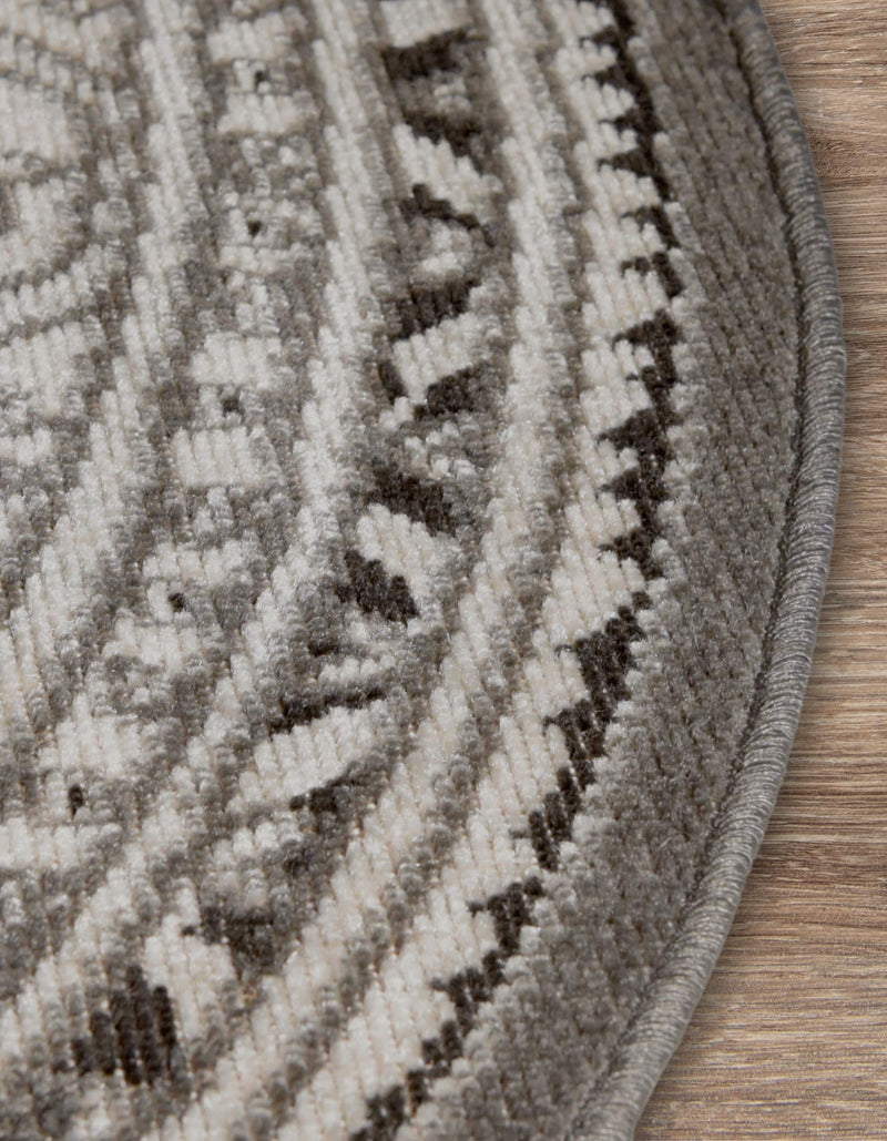 Soho Elegance Collection Area Rug -  Mercer (Gray) Oval Gray  lifestyle 36
