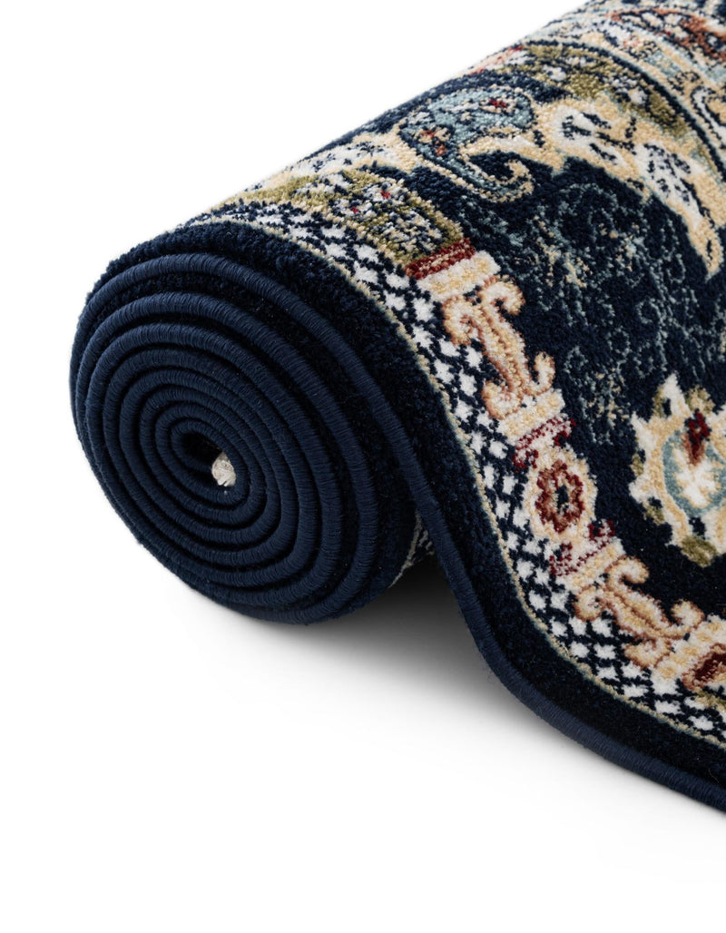 Persian Elegance Collection Area Rug -  Shiraz Oval Navy Blue  lifestyle 116